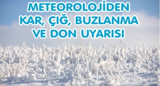 Meteorolojiden kar, çığ, buzlanma ve don uyarısı
