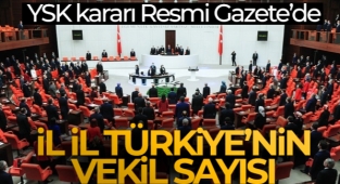 İL İL TÜRKİYENİN VEKİL SAYISI