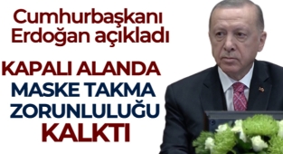 Kapalı mekanlarda maske takma zorunluğu kaldırıldı