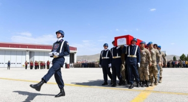 Şehit askerin naaşı memleketine uğurlandı