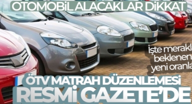 ÖTV matrahları yeniden belirlendi