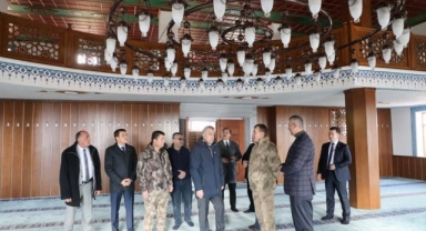 Vali Çağatay, Şehit Eren Öztürk cami ve külliye inşaatında incelemelerde bulundu