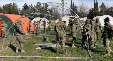 10'uncu Komando Tugayı çadır kurma faaliyetine devam ediyor