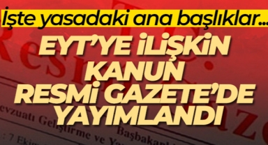 Emeklilikte yaşa takılanlara ilişkin kanun Resmi Gazete'de yayımlandı