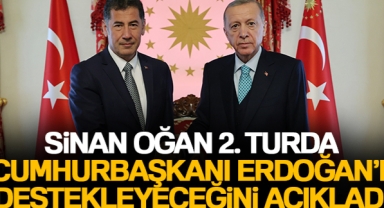 Sinan Oğan: '2.turda Cumhurbaşkanı Erdoğan'ı destekleyeceğiz'