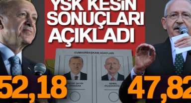 Cumhurbaşkanlığı ikinci tur kesin seçim sonuçları açıklandı