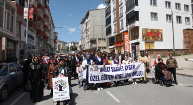 Ahlat'ta engelliler için farkındalık yürüyüşü