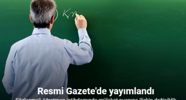 Sözleşmeli öğretmen mülakat puanına ilişkin değişiklik Resmi Gazete’de