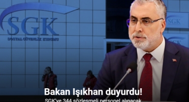 SGK’ye 344 sözleşmeli personel alınacak