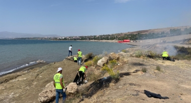 Ahlat Belediyesinden Van Gölü kıyılarında temizlik çalışması 