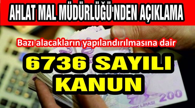 Ahlat Malmüdürlüğünden açıklama