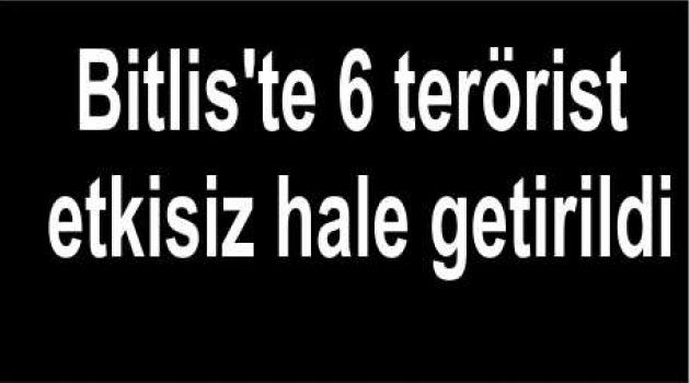 Bitlis'te 6 terörist etkisiz hale getirildi